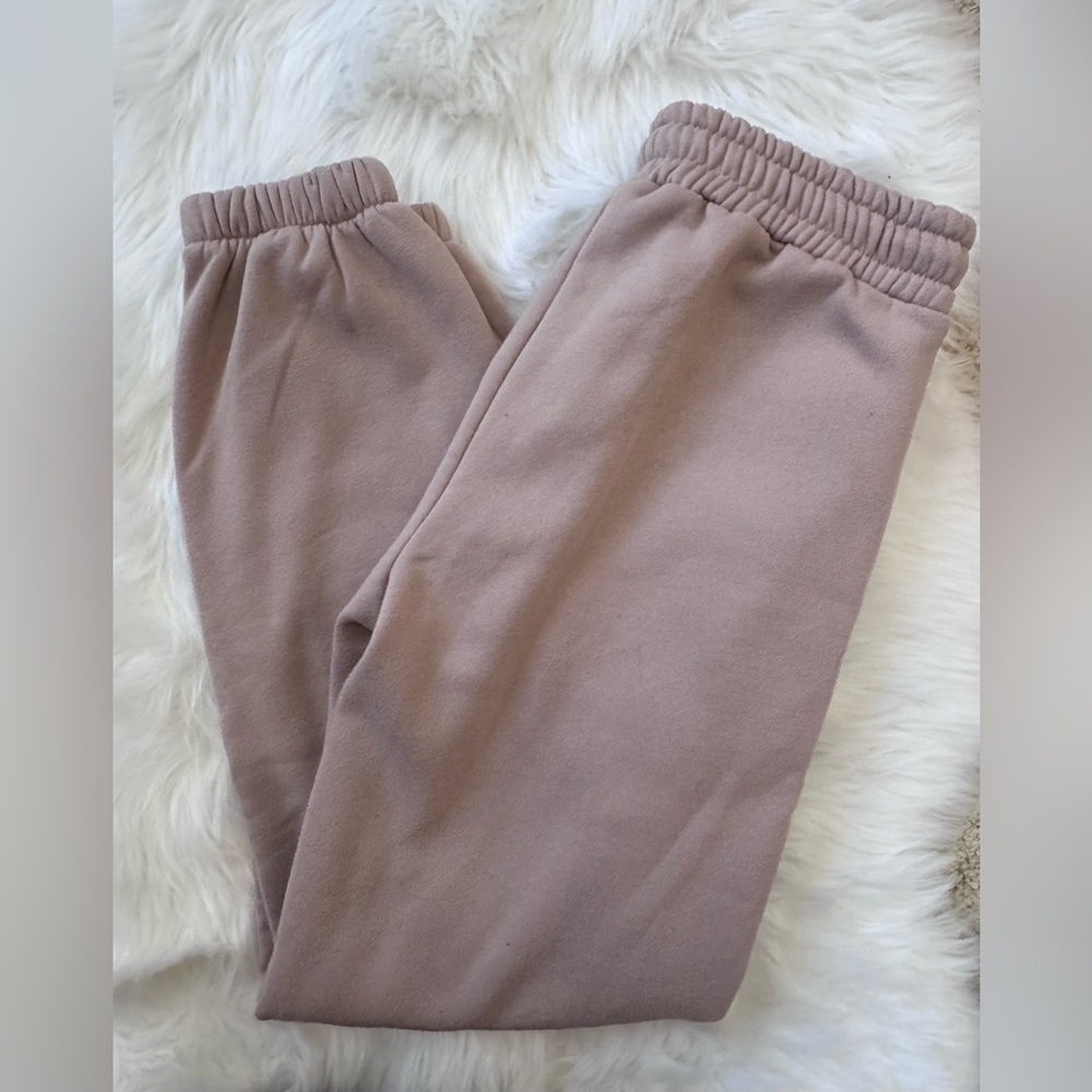 One Eleven Size Small Cozy Tan Jogger Sweatpants - Picture 2 of 5
